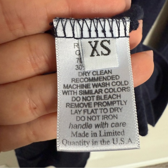 Lauren Moshi Blue Varsity Wildcats Top Size XS Long Sleeve Preppy Made in USA - Picture 6 of 7